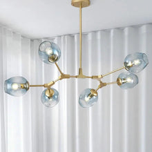 Load image into Gallery viewer, INSPIRA LIFESTYLES - Arbre Glass Chandelier, Sculptural Light, Kitchen Light, Dining Room Light, Bedroom Light, Living Room Light, Hotel Light, Restaurant Light, Hotel Light, Casino Light, Sputnik Chandelier, Modern Chandelier, Metal Chandelier, Minimalist Pendant, Glass Globe Chandelier, Designer Chandelier, Designer Light, LED Chandelier, Sculptural Chandelier, Abstract Art Light, Abstract Branch Chandelier, Modern Branch Chandelier, Bubble Chandelier, Glass Ball Chandelier, Accent Lighting
