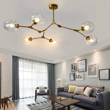 Load image into Gallery viewer, INSPIRA LIFESTYLES - Arbre Glass Chandelier, Sculptural Light, Kitchen Light, Dining Room Light, Bedroom Light, Living Room Light, Hotel Light, Restaurant Light, Hotel Light, Casino Light, Sputnik Chandelier, Modern Chandelier, Metal Chandelier, Minimalist Pendant, Glass Globe Chandelier, Designer Chandelier, Designer Light, LED Chandelier, Sculptural Chandelier, Abstract Art Light, Abstract Branch Chandelier, Modern Branch Chandelier, Bubble Chandelier, Glass Ball Chandelier, Accent Lighting
