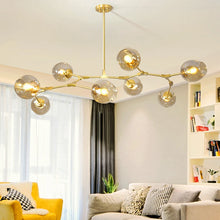 Load image into Gallery viewer, INSPIRA LIFESTYLES - Arbre Glass Chandelier, Sculptural Light, Kitchen Light, Dining Room Light, Bedroom Light, Living Room Light, Hotel Light, Restaurant Light, Hotel Light, Casino Light, Sputnik Chandelier, Modern Chandelier, Metal Chandelier, Minimalist Pendant, Glass Globe Chandelier, Designer Chandelier, Designer Light, LED Chandelier, Sculptural Chandelier, Abstract Art Light, Abstract Branch Chandelier, Modern Branch Chandelier, Bubble Chandelier, Glass Ball Chandelier, Accent Lighting
