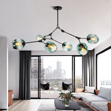 Load image into Gallery viewer, INSPIRA LIFESTYLES - Arbre Glass Chandelier, Sculptural Light, Kitchen Light, Dining Room Light, Bedroom Light, Living Room Light, Hotel Light, Restaurant Light, Hotel Light, Casino Light, Sputnik Chandelier, Modern Chandelier, Metal Chandelier, Minimalist Pendant, Glass Globe Chandelier, Designer Chandelier, Designer Light, LED Chandelier, Sculptural Chandelier, Abstract Art Light, Abstract Branch Chandelier, Modern Branch Chandelier, Bubble Chandelier, Glass Ball Chandelier, Accent Lighting
