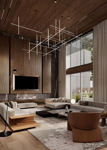 Astralis Geometric LED Chandelier – Modern Statement Lighting for High ...