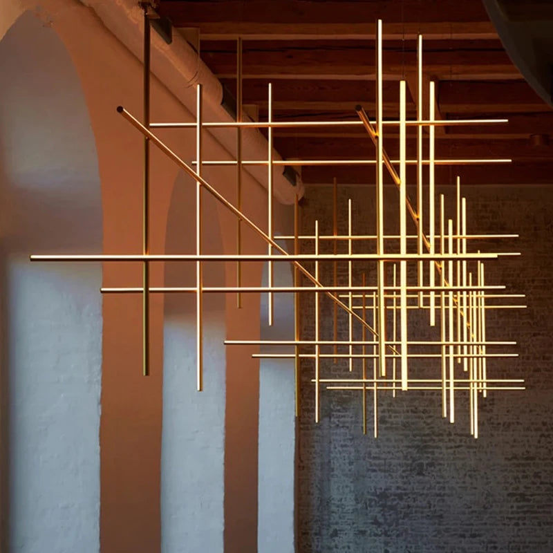 Astralis Geometric LED Chandelier – Modern Statement Lighting for High ...