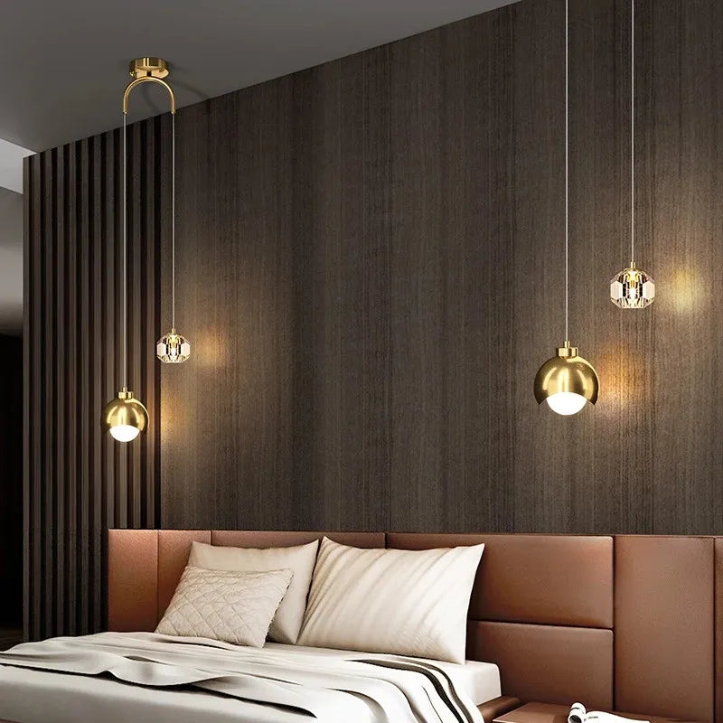 INSPIRA LIFESTYLES - Borello Modern Pendant, Luxury Crystal LED Chandelier, Double Head Chandelier, Long Line Hanging Lamp, Home Decor Lighting, Restaurant Chandelier, Bar Pendant Lights, Bedroom Pendant Lamp, Crystal Pendant Light, LED Hanging Lamp, Modern Chandelier, Elegant Crystal Lighting, Decorative Chandelier, Energy-Efficient LED Chandelier, Luxury Pendant Lamp, High-Quality Chandelier, Sophisticated Lighting Fixture