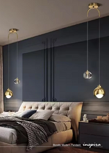 Load image into Gallery viewer, INSPIRA LIFESTYLES - Borello Modern Pendant, Luxury Crystal LED Chandelier, Double Head Chandelier, Long Line Hanging Lamp, Home Decor Lighting, Restaurant Chandelier, Bar Pendant Lights, Bedroom Pendant Lamp, Crystal Pendant Light, LED Hanging Lamp, Modern Chandelier, Elegant Crystal Lighting, Decorative Chandelier, Energy-Efficient LED Chandelier, Luxury Pendant Lamp, High-Quality Chandelier, Sophisticated Lighting Fixture
