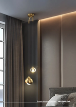 Load image into Gallery viewer, INSPIRA LIFESTYLES - Borello Modern Pendant, Luxury Crystal LED Chandelier, Double Head Chandelier, Long Line Hanging Lamp, Home Decor Lighting, Restaurant Chandelier, Bar Pendant Lights, Bedroom Pendant Lamp, Crystal Pendant Light, LED Hanging Lamp, Modern Chandelier, Elegant Crystal Lighting, Decorative Chandelier, Energy-Efficient LED Chandelier, Luxury Pendant Lamp, High-Quality Chandelier, Sophisticated Lighting Fixture

