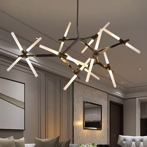 INSPIRA LIFESTYLES - Branch Modern Chandelier, Modern Chandelier, Sculptural Light, Modern Pendant Light, Metal Chandelier, Designer Pendant Light, Kitchen Light, Dining Table Light, Luxury Chandelier, Bedroom Light, Living Room Light, Chandelier, Pendant Light, Branch Light, Tree Light, Sputnik Light, Nordic Light, Minimalist Chandelier, Accent Light, Glass Chandelier, Contemporary LED Fixture, Abstract Light, Hotel Lighting, Restaurant Lighting, Spa Lighting, Salon Lighting, Casino Chandelier