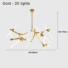 Load image into Gallery viewer, INSPIRA LIFESTYLES - Branch Modern Chandelier, Modern Chandelier, Sculptural Light, Modern Pendant Light, Metal Chandelier, Designer Pendant Light, Kitchen Light, Dining Table Light, Luxury Chandelier, Bedroom Light, Living Room Light, Chandelier, Pendant Light, Branch Light, Tree Light, Sputnik Light, Nordic Light, Minimalist Chandelier, Accent Light, Glass Chandelier, Contemporary LED Fixture, Abstract Light, Hotel Lighting, Restaurant Lighting, Spa Lighting, Salon Lighting, Casino Chandelier
