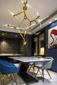 INSPIRA LIFESTYLES - Branch Modern Chandelier, Modern Chandelier, Sculptural Light, Modern Pendant Light, Metal Chandelier, Designer Pendant Light, Kitchen Light, Dining Table Light, Luxury Chandelier, Bedroom Light, Living Room Light, Chandelier, Pendant Light, Branch Light, Tree Light, Sputnik Light, Nordic Light, Minimalist Chandelier, Accent Light, Glass Chandelier, Contemporary LED Fixture, Abstract Light, Hotel Lighting, Restaurant Lighting, Spa Lighting, Salon Lighting, Casino Chandelier