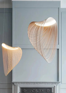 INSPIRA LIFESTYLES | Cascade Wood Chandelier, sculptural pendant light, layered wood lighting, birch wood chandelier, black wood pendant, modern wood chandelier, minimalist lighting, Japandi pendant light, organic form lighting, dining room chandelier, kitchen island pendant, hospitality lighting, contemporary ceiling light