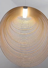Load image into Gallery viewer, INSPIRA LIFESTYLES | Cascade Wood Chandelier, sculptural pendant light, layered wood lighting, birch wood chandelier, black wood pendant, modern wood chandelier, minimalist lighting, Japandi pendant light, organic form lighting, dining room chandelier, kitchen island pendant, hospitality lighting, contemporary ceiling light
