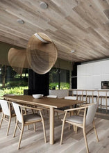 Load image into Gallery viewer, INSPIRA LIFESTYLES | Cascade Wood Chandelier, sculptural pendant light, layered wood lighting, birch wood chandelier, black wood pendant, modern wood chandelier, minimalist lighting, Japandi pendant light, organic form lighting, dining room chandelier, kitchen island pendant, hospitality lighting, contemporary ceiling light

