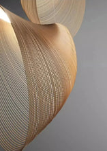 Load image into Gallery viewer, INSPIRA LIFESTYLES | Cascade Wood Chandelier, sculptural pendant light, layered wood lighting, birch wood chandelier, black wood pendant, modern wood chandelier, minimalist lighting, Japandi pendant light, organic form lighting, dining room chandelier, kitchen island pendant, hospitality lighting, contemporary ceiling light
