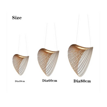 Load image into Gallery viewer, INSPIRA LIFESTYLES | Cascade Wood Chandelier, sculptural pendant light, layered wood lighting, birch wood chandelier, black wood pendant, modern wood chandelier, minimalist lighting, Japandi pendant light, organic form lighting, dining room chandelier, kitchen island pendant, hospitality lighting, contemporary ceiling light
