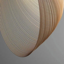 Load image into Gallery viewer, INSPIRA LIFESTYLES | Cascade Wood Chandelier, sculptural pendant light, layered wood lighting, birch wood chandelier, black wood pendant, modern wood chandelier, minimalist lighting, Japandi pendant light, organic form lighting, dining room chandelier, kitchen island pendant, hospitality lighting, contemporary ceiling light
