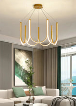 Load image into Gallery viewer, INSPIRA LIFESTYLES | Chymes Modern Chandelier - Trendy Chandelier, Sleek LED Chandelier, Nordic Home Chandelier, MODERN PENDANT LIGHT, Modern Pendant Chandelier, Modern LED Lighting, Modern LED Chandelier, Modern Home Chandelier, Modern Ceiling Pendant, Minimalist Pendant, Minimalist LED Pendant, MINIMALIST CHANDELIER, Living Room Chandelier,  Dining Room Chandelier, Designer Chandelier, Decorative Chandelier, Contemporary Pendant Light, Contemporary Chandelier, Bedroom Lighting, Dining Table Light 
