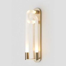 Load image into Gallery viewer, Inspira Lifestyles | Figaro Wall Sconce – Sculptural LED wall light with interlocking link design in brushed gold or matte black for modern and classic interiors
