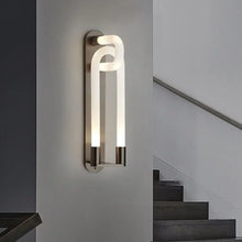 Load image into Gallery viewer, Inspira Lifestyles | Figaro Wall Sconce – Sculptural LED wall light with interlocking link design in brushed gold or matte black for modern and classic interiors
