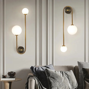 INSPIRA LIFESTYLES - Gentry Wall Sconce, WALL SCONCE, WALL LIGHT, WALL LAMP, Elegant Modern Glass Ball Wall Lamp, Contemporary Glass Ball Sconce, Modern Wall Lighting Fixture, Stylish Glass Ball Wall Light, Gold Finish Wall Lamp, LED Glass Ball Light, Luxury Wall Sconce, Modern Home Wall Lamp, Elegant Glass Ball Lighting, Chic Wall Light Fixture, Designer Wall Lamp, Sophisticated Glass Ball Lamp