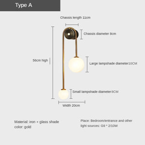 INSPIRA LIFESTYLES - Gentry Wall Sconce, WALL SCONCE, WALL LIGHT, WALL LAMP, Elegant Modern Glass Ball Wall Lamp, Contemporary Glass Ball Sconce, Modern Wall Lighting Fixture, Stylish Glass Ball Wall Light, Gold Finish Wall Lamp, LED Glass Ball Light, Luxury Wall Sconce, Modern Home Wall Lamp, Elegant Glass Ball Lighting, Chic Wall Light Fixture, Designer Wall Lamp, Sophisticated Glass Ball Lamp