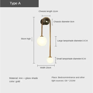 INSPIRA LIFESTYLES - Gentry Wall Sconce, WALL SCONCE, WALL LIGHT, WALL LAMP, Elegant Modern Glass Ball Wall Lamp, Contemporary Glass Ball Sconce, Modern Wall Lighting Fixture, Stylish Glass Ball Wall Light, Gold Finish Wall Lamp, LED Glass Ball Light, Luxury Wall Sconce, Modern Home Wall Lamp, Elegant Glass Ball Lighting, Chic Wall Light Fixture, Designer Wall Lamp, Sophisticated Glass Ball Lamp
