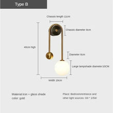 Load image into Gallery viewer, INSPIRA LIFESTYLES - Gentry Wall Sconce, WALL SCONCE, WALL LIGHT, WALL LAMP, Elegant Modern Glass Ball Wall Lamp, Contemporary Glass Ball Sconce, Modern Wall Lighting Fixture, Stylish Glass Ball Wall Light, Gold Finish Wall Lamp, LED Glass Ball Light, Luxury Wall Sconce, Modern Home Wall Lamp, Elegant Glass Ball Lighting, Chic Wall Light Fixture, Designer Wall Lamp, Sophisticated Glass Ball Lamp
