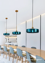 Load image into Gallery viewer, Azura Blue Glass Pendant
