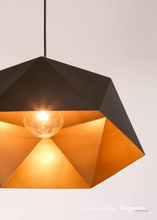 Load image into Gallery viewer, INSPIRA LIFESTYLES - Geohex Dome Pendant, industrial geometric pendant light, faceted metal dome pendant, copper interior pendant light, black industrial pendant, white industrial pendant, dining table pendant lighting, kitchen island pendant light, restaurant pendant lighting
