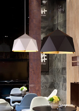 Load image into Gallery viewer, INSPIRA LIFESTYLES - Geohex Dome Pendant, industrial geometric pendant light, faceted metal dome pendant, copper interior pendant light, black industrial pendant, white industrial pendant, dining table pendant lighting, kitchen island pendant light, restaurant pendant lighting
