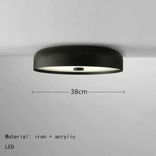 Load image into Gallery viewer, INSPIRA LIFESTYLES - Ivalo Ceiling Light, circular LED ceiling light, iron body ceiling fixture, frosted diffuser ceiling light, Scandinavian ceiling light, hallway ceiling lighting, bedroom ceiling light

