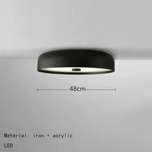 Load image into Gallery viewer, INSPIRA LIFESTYLES - Ivalo Ceiling Light, circular LED ceiling light, iron body ceiling fixture, frosted diffuser ceiling light, Scandinavian ceiling light, hallway ceiling lighting, bedroom ceiling light
