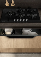 Load image into Gallery viewer, INSPIRA LIFESTYLES - Jet Long Pull Handles, minimalist cabinet pull handles, blade style cabinet hardware, edge mounted cabinet handles, long pull handles black gold, modern kitchen cabinet hardware, aluminium cabinet handles
