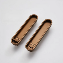 Load image into Gallery viewer, INSPIRA LIFESTYLES - Milo Pocket Door Handle, recessed pocket door handle, sliding door recessed pull, zinc alloy pocket door hardware, modern flush door handle, minimalist sliding door handle
