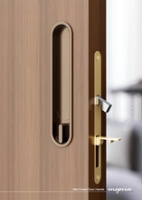 Load image into Gallery viewer, INSPIRA LIFESTYLES - Milo Pocket Door Handle, recessed pocket door handle, sliding door recessed pull, zinc alloy pocket door hardware, modern flush door handle, minimalist sliding door handle
