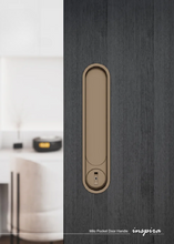 Load image into Gallery viewer, INSPIRA LIFESTYLES - Milo Pocket Door Handle, recessed pocket door handle, sliding door recessed pull, zinc alloy pocket door hardware, modern flush door handle, minimalist sliding door handle
