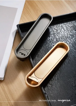 Load image into Gallery viewer, INSPIRA LIFESTYLES - Milo Pocket Door Handle, recessed pocket door handle, sliding door recessed pull, zinc alloy pocket door hardware, modern flush door handle, minimalist sliding door handle
