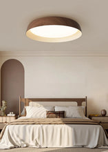 Load image into Gallery viewer, INSPIRA LIFESTYLES - Noar Ceiling Light, Scandinavian ceiling light, walnut-toned ceiling light, flush mount LED ceiling light, Nordic interior lighting, minimalist ceiling light, contemporary interior lighting, designer ceiling fixture
