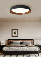 Load image into Gallery viewer, INSPIRA LIFESTYLES - Noar Ceiling Light, Scandinavian ceiling light, walnut-toned ceiling light, flush mount LED ceiling light, Nordic interior lighting, minimalist ceiling light, contemporary interior lighting, designer ceiling fixture
