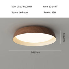 Load image into Gallery viewer, INSPIRA LIFESTYLES - Noar Ceiling Light, Scandinavian ceiling light, walnut-toned ceiling light, flush mount LED ceiling light, Nordic interior lighting, minimalist ceiling light, contemporary interior lighting, designer ceiling fixture
