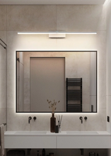 Load image into Gallery viewer, INSPIRA LIFESTYLES - Willis Vanity Light, LED vanity fixture, linear wall light, modern bathroom lighting, minimalist bedroom light, black vanity light, white LED wall lamp, wall-mounted lighting, over mirror light, desk lighting, bedhead light, contemporary wall light, soft glow LED light, ambient lighting fixture
