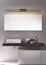 Load image into Gallery viewer, INSPIRA LIFESTYLES - Willis Vanity Light, LED vanity fixture, linear wall light, modern bathroom lighting, minimalist bedroom light, black vanity light, white LED wall lamp, wall-mounted lighting, over mirror light, desk lighting, bedhead light, contemporary wall light, soft glow LED light, ambient lighting fixture
