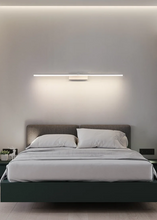 Load image into Gallery viewer, INSPIRA LIFESTYLES - Willis Vanity Light, LED vanity fixture, linear wall light, modern bathroom lighting, minimalist bedroom light, black vanity light, white LED wall lamp, wall-mounted lighting, over mirror light, desk lighting, bedhead light, contemporary wall light, soft glow LED light, ambient lighting fixture
