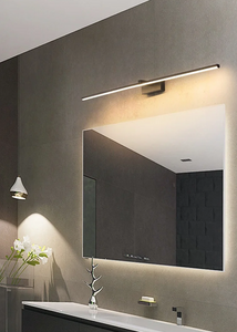 INSPIRA LIFESTYLES - Willis Vanity Light, LED vanity fixture, linear wall light, modern bathroom lighting, minimalist bedroom light, black vanity light, white LED wall lamp, wall-mounted lighting, over mirror light, desk lighting, bedhead light, contemporary wall light, soft glow LED light, ambient lighting fixture