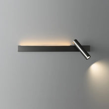 Load image into Gallery viewer, INSPIRA LIFESTYLES – Dueci Reading Wall Light, modern multi-directional reading light, up and down LED wall lamp, architectural bedside lighting, Italian minimalist wall sconce, contemporary wall light with adjustable head, 90 degree pivot reading sconce, dual directional wall fixture, bedroom reading light, living room accent lighting, hotel guest room lighting, solid copper wall light, gold wall light, black wall light, linear architectural sconce, linear wall light, linear LED wall light, wall sconce 
