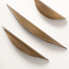 Load image into Gallery viewer, INSPIRA LIFESTYLES – Fin Antique Bronze Handles, curved cabinet pull, sculptural bronze hardware, organic modern cabinet handle, antique bronze drawer pull, designer cabinetry hardware
