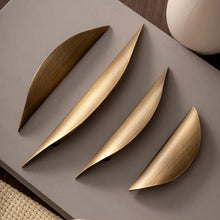 Load image into Gallery viewer, INSPIRA LIFESTYLES – Fin Antique Bronze Handles, curved cabinet pull, sculptural bronze hardware, organic modern cabinet handle, antique bronze drawer pull, designer cabinetry hardware
