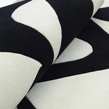 Load image into Gallery viewer, INSPIRA LIFESTYLES – Monarc Area Rug, black and ivory geometric rug, 100% polyester rug, soft and durable area rug, modern patterned rug, abstract design rug, contemporary interior rug, high-performance rug, easy-clean rug, living room rug, dining room rug, designer rug décor
