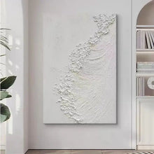 Load image into Gallery viewer, INSPIRA LIFESTYLES | Nami Series Acrylic Paintings all-white acrylic paintings displayed together, each with a unique highly textured wave pattern, creating a cohesive monochrome art collection for a modern wall.
