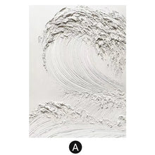 Load image into Gallery viewer, INSPIRA LIFESTYLES | Nami Series Acrylic Paintings all-white acrylic paintings displayed together, each with a unique highly textured wave pattern, creating a cohesive monochrome art collection for a modern wall.
