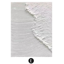 Load image into Gallery viewer, INSPIRA LIFESTYLES | Nami Series Acrylic Paintings all-white acrylic paintings displayed together, each with a unique highly textured wave pattern, creating a cohesive monochrome art collection for a modern wall.

