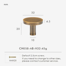 Load image into Gallery viewer, INSPIRA LIFESTYLES | Oren Solid Brass Knob &amp; Pull Handles – Brushed Nickel, Brushed Brass, Antique Bronze Cabinet Hardware by Inspira Lifestyles, Luxury Kitchen Handles, Wardrobe Pulls, Modern Interior Design, Decorative Furniture Hardware, Drawer Knobs, Cabinet Accessories
